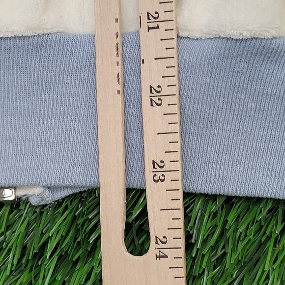 Vintage 80s MOD Terry Zip Sweatshirt Women Medium 19x23 Crop - Picture 5 of 9